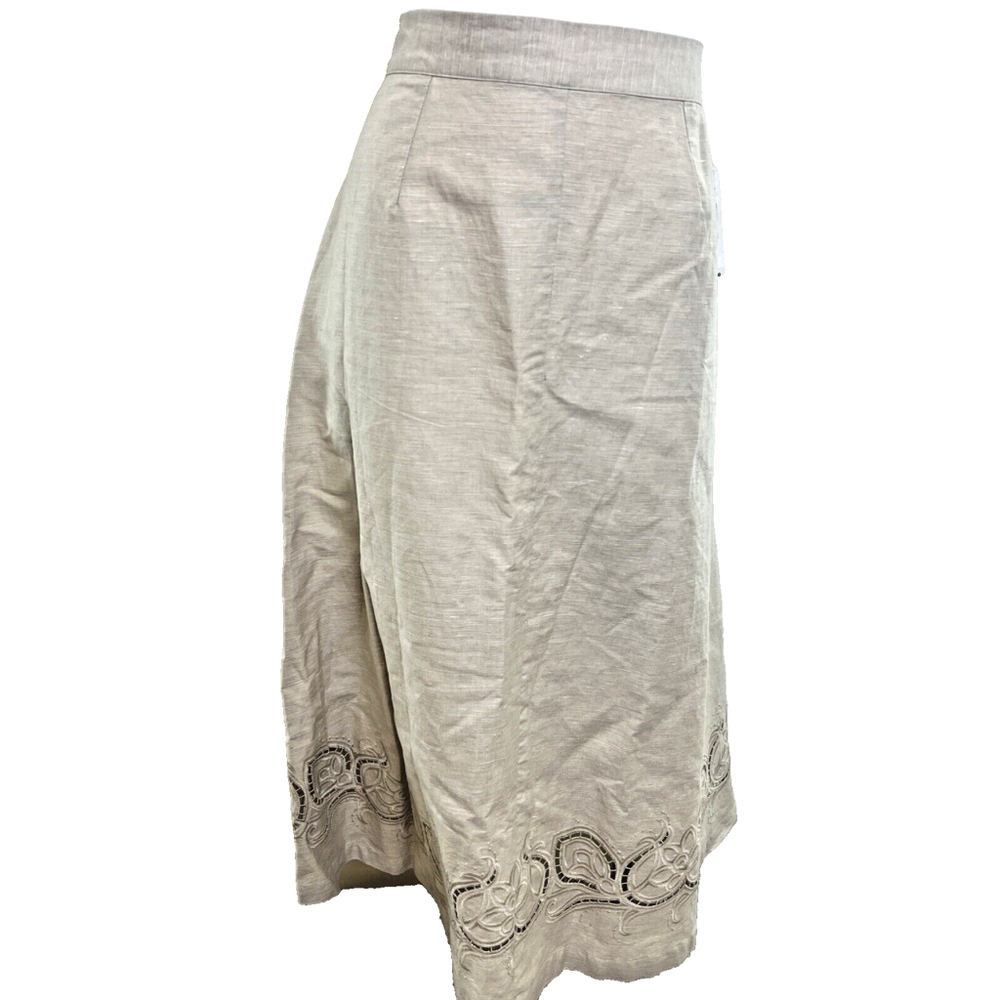 Pendleton Linen Cotton Blend Chino Skirt Size 12
